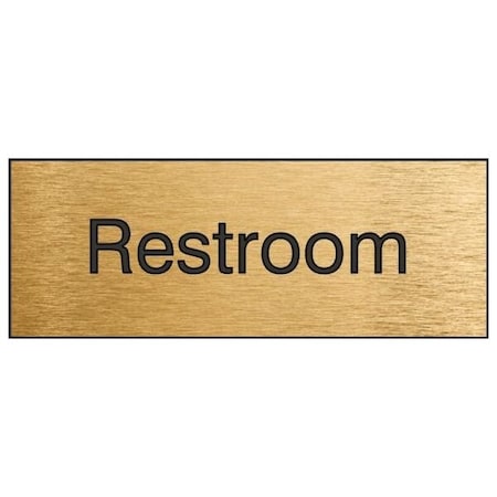 Accuform Restroom, Engraved Plastic, 3 in x 8 in PSG832BA